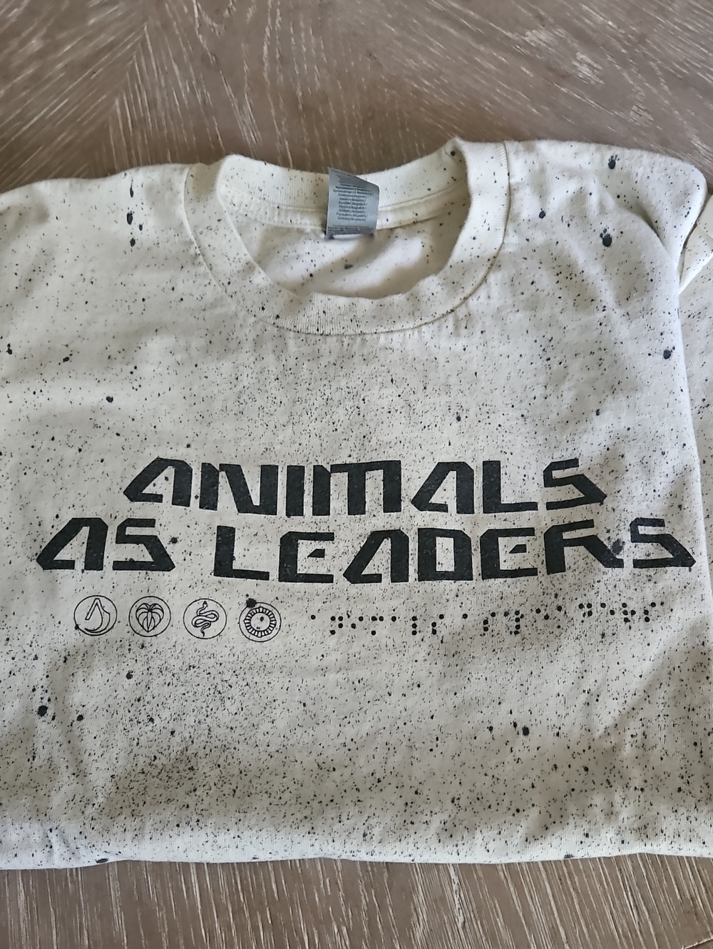 Gildan Hammer Cream T‑Shirt with Black Speckle Print
